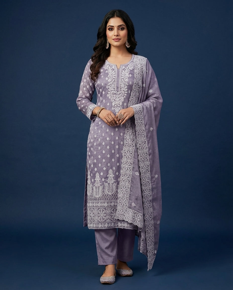 Elegant Embroidered Unstitched Suit