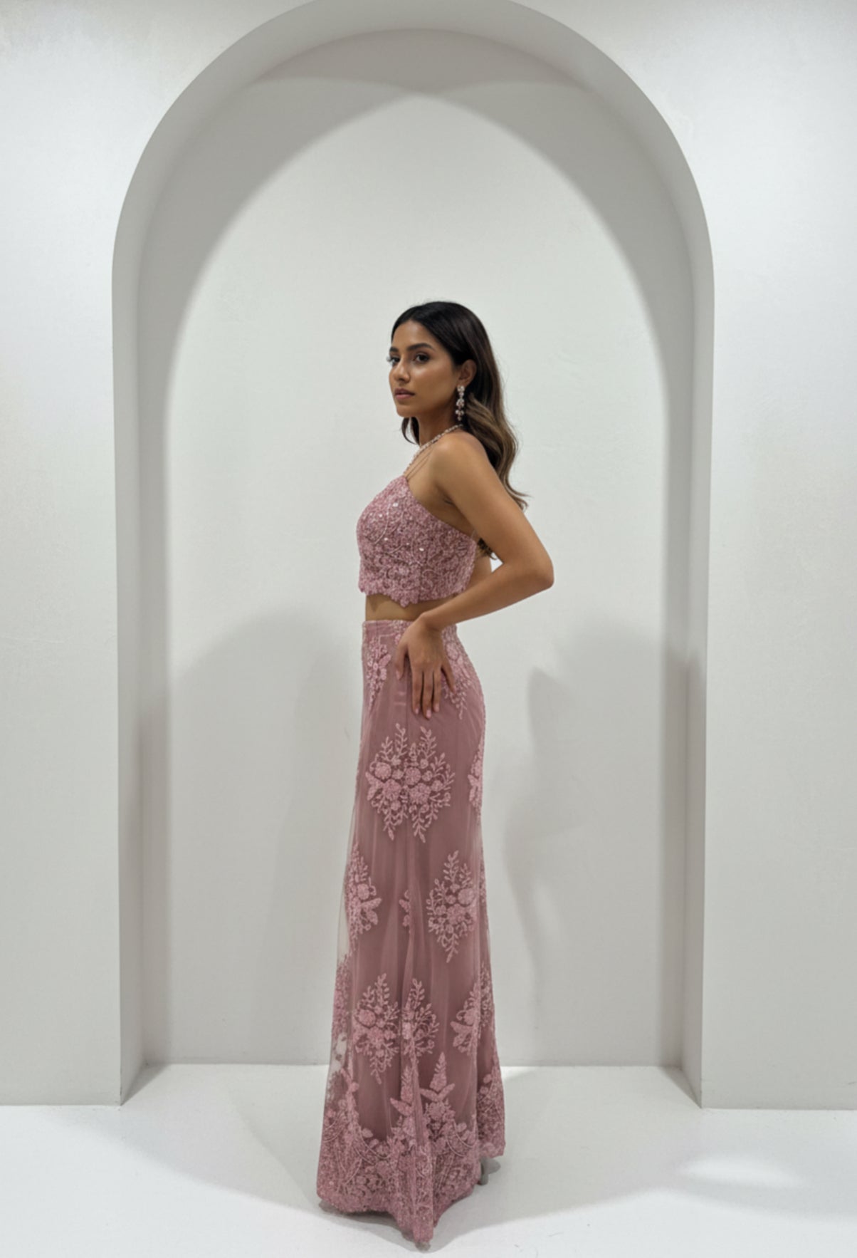 Indo-western crop top sharara set