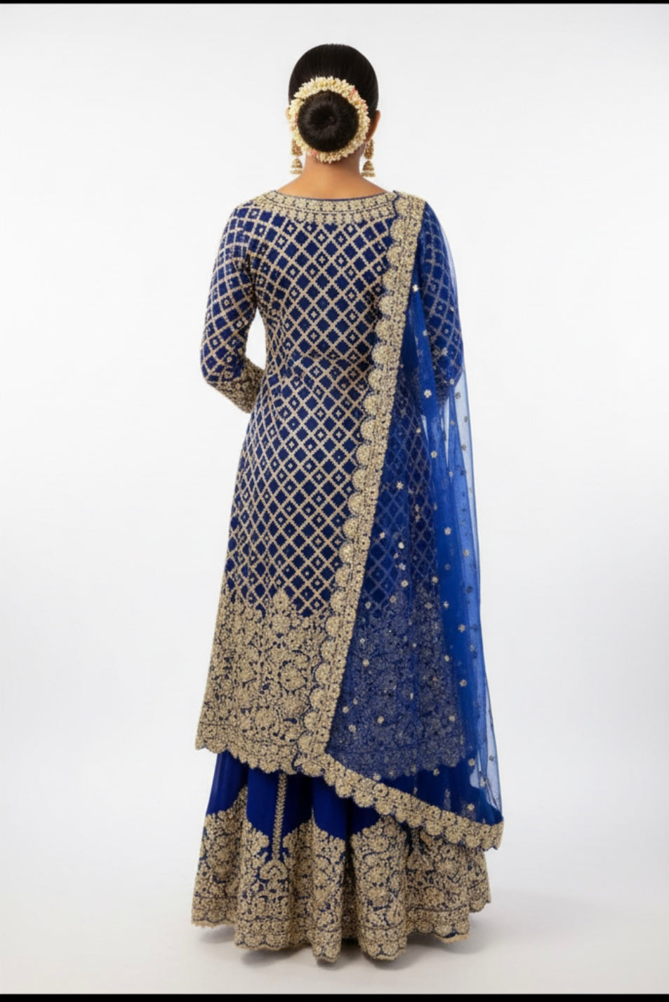 Royal Blue Anarkali Lehenga