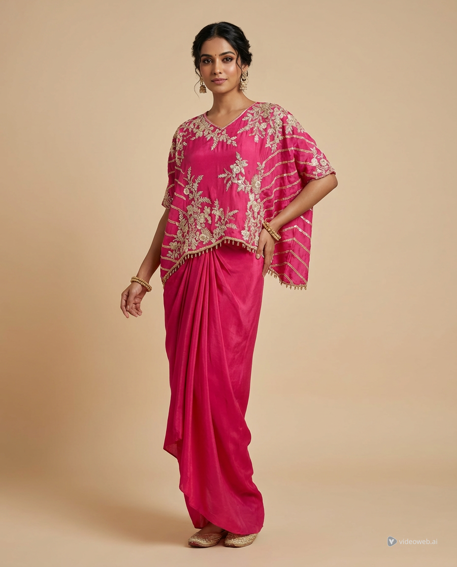 Hot Pink Dhoti Skirt