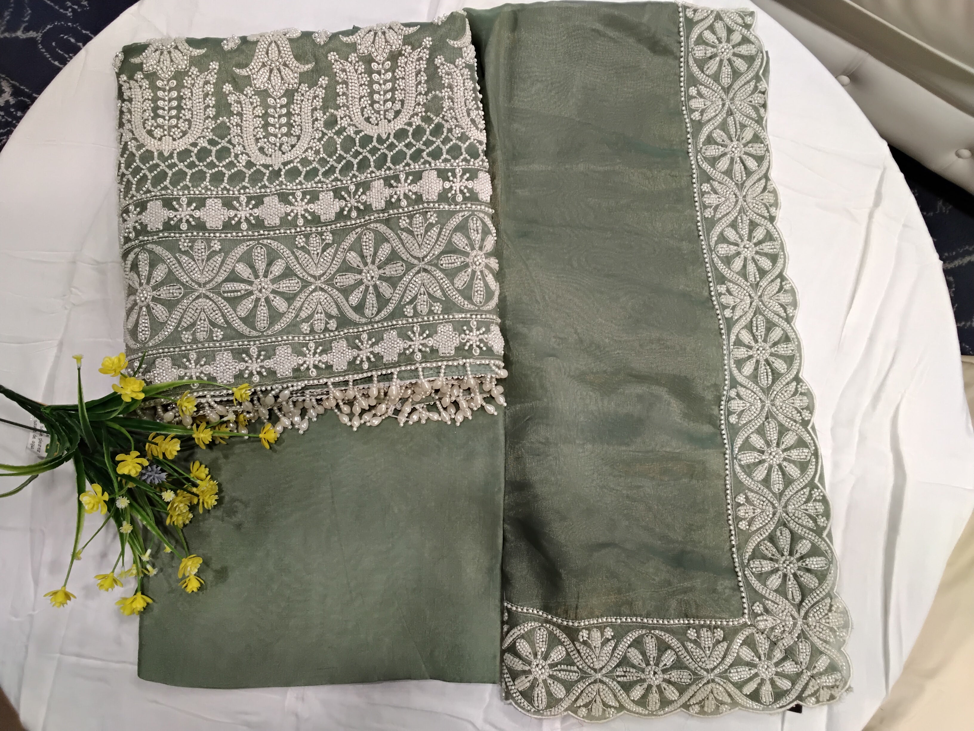 Elegant Embroidered Unstitched Suit