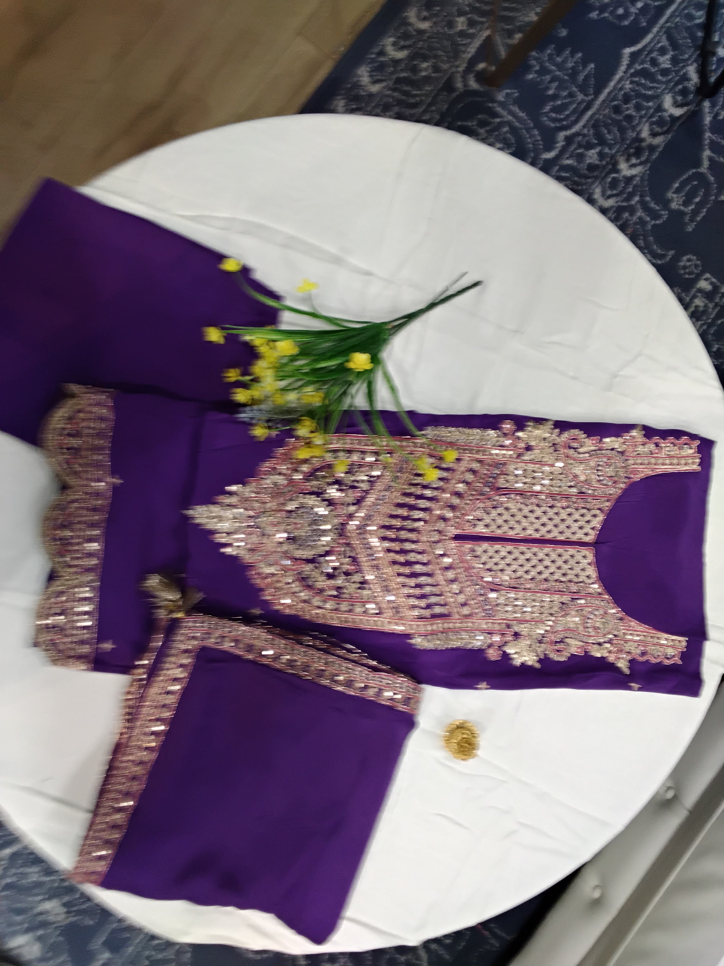 Embroidered Unstitched Suit