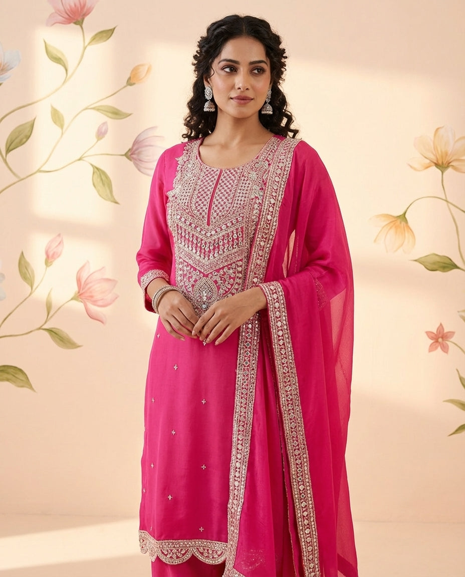 Embroidered Unstitched Suit