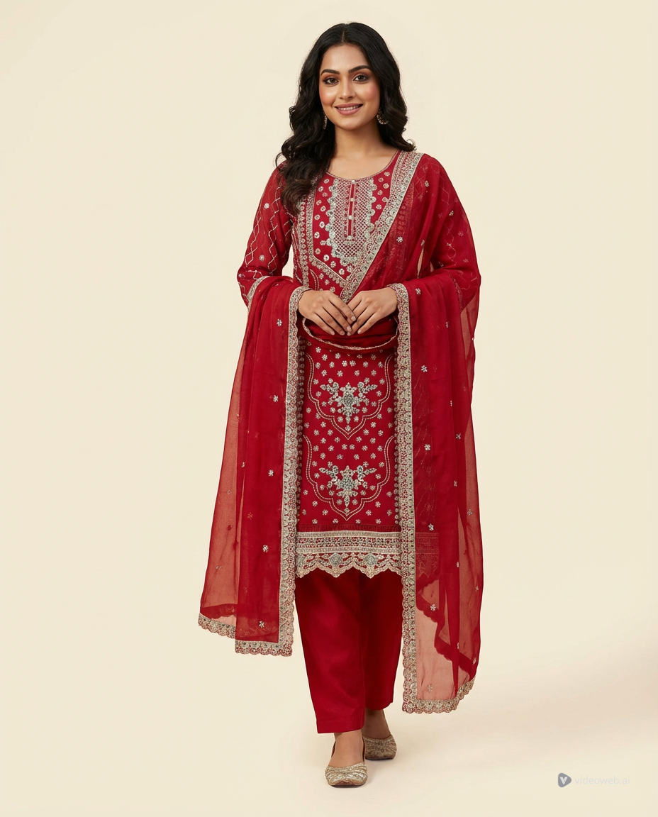 Embroidered Georgette Suit Set