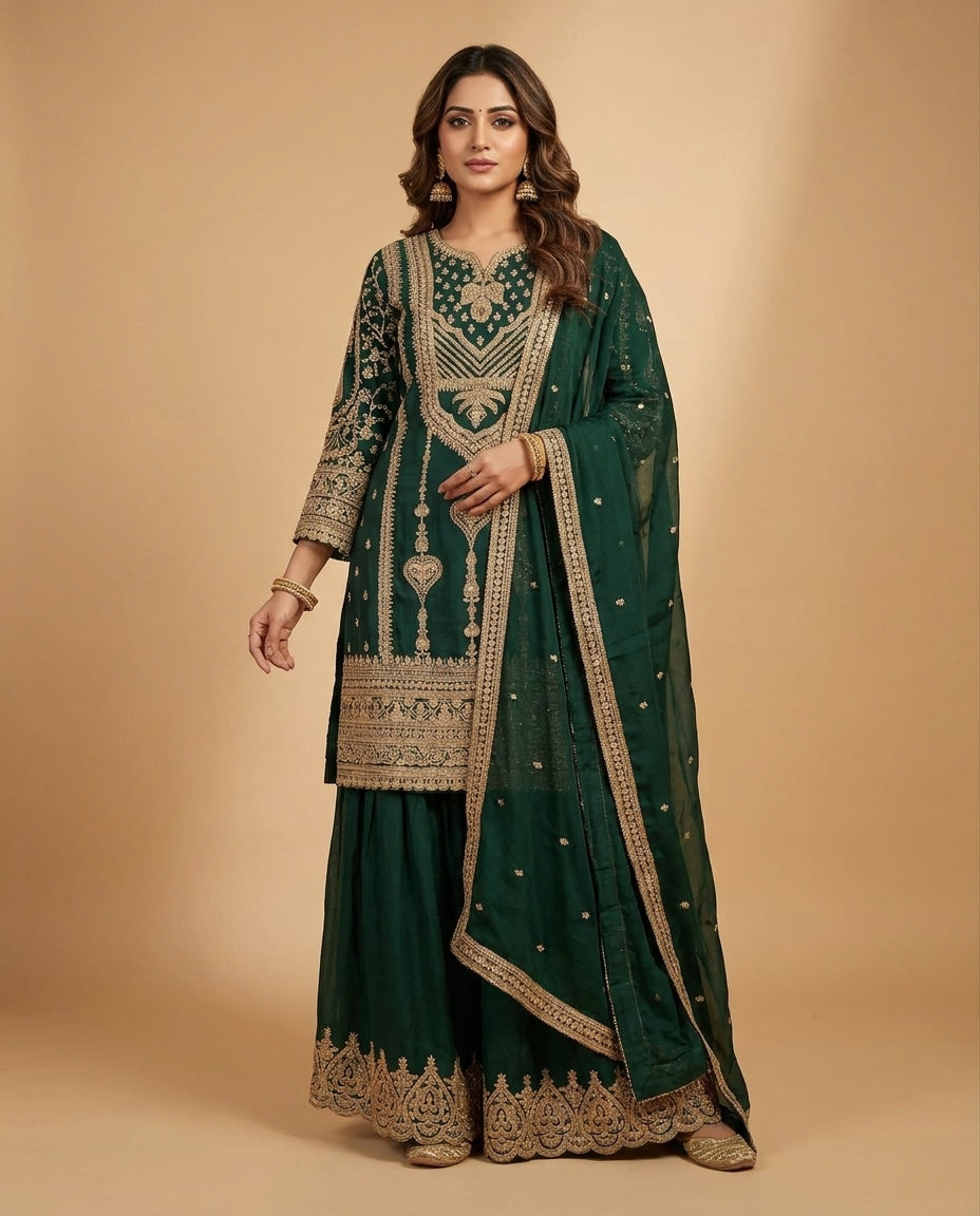 beautiful paki style sharara suit