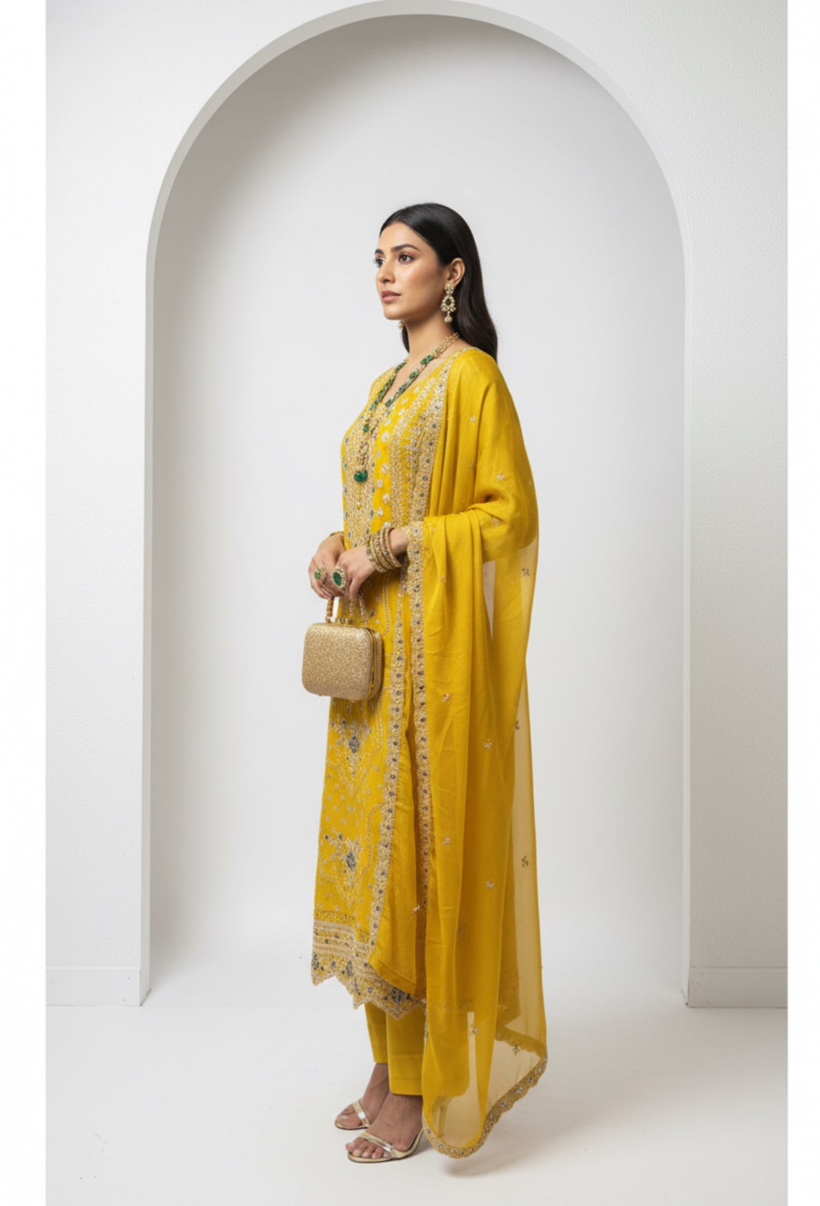 Zari  Embroidered Georgette Suit Set