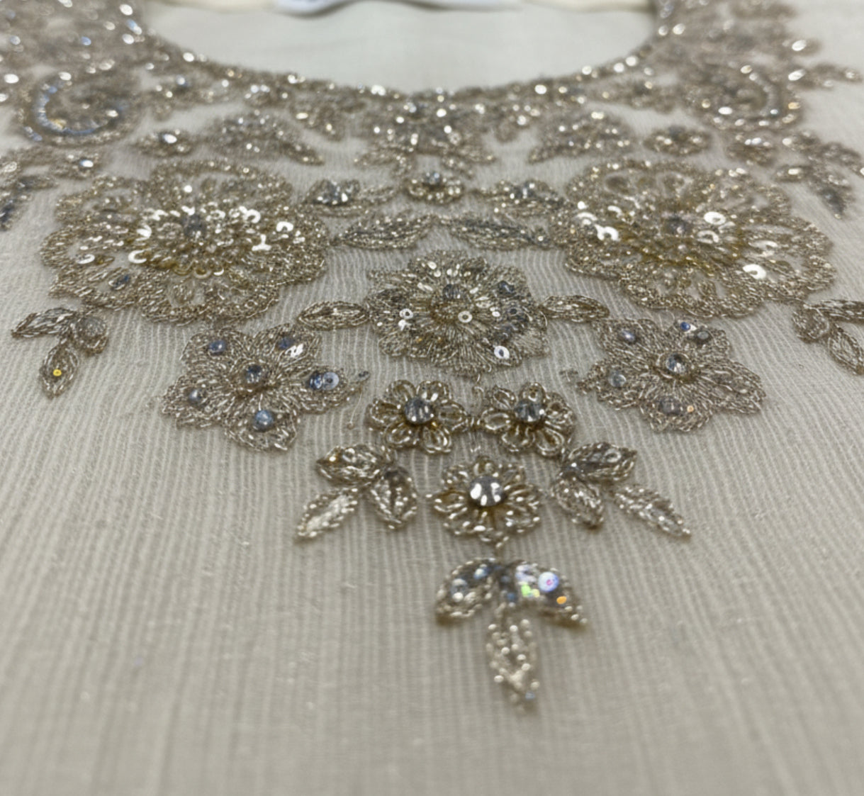 Ivory embroidered Sharara Set