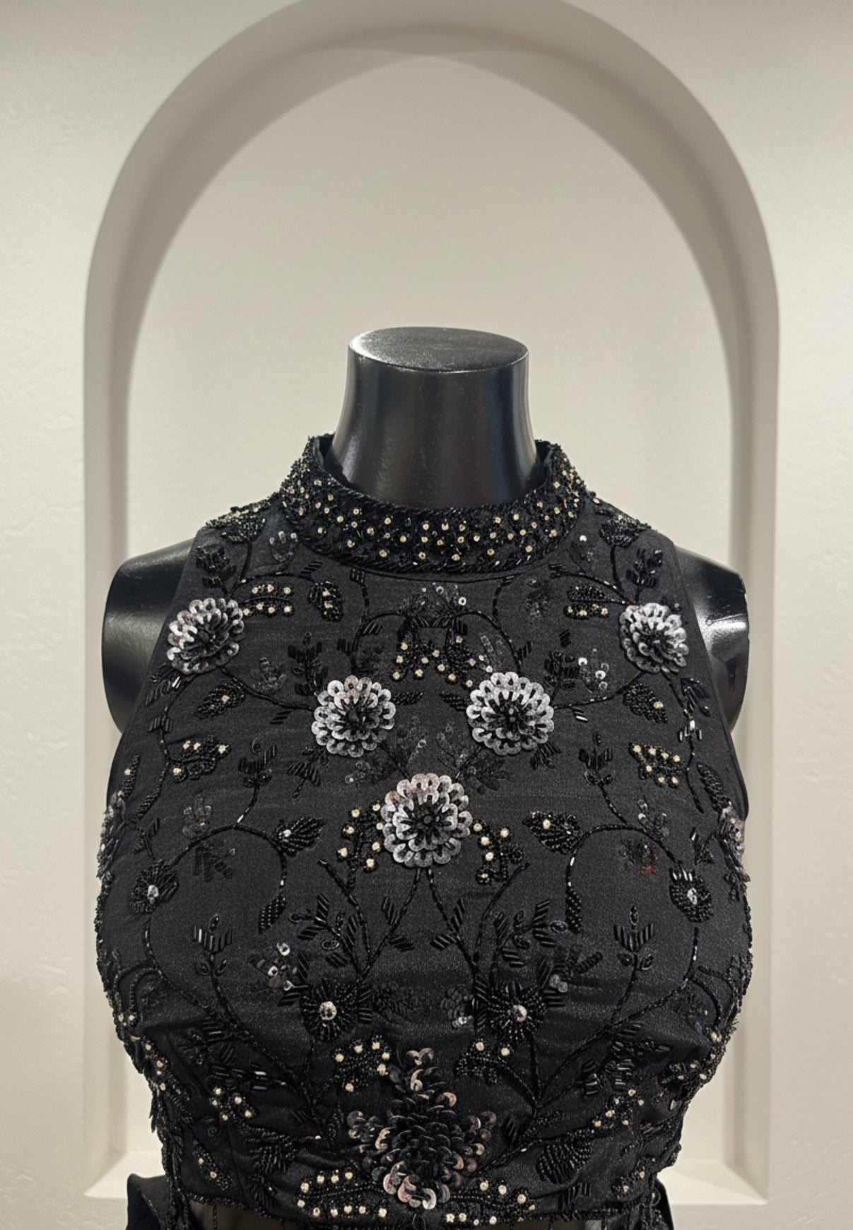 Indo western halter neck sharara set