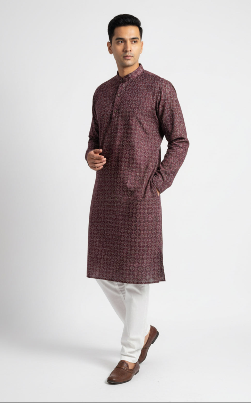 Maroon Kurta Pajama