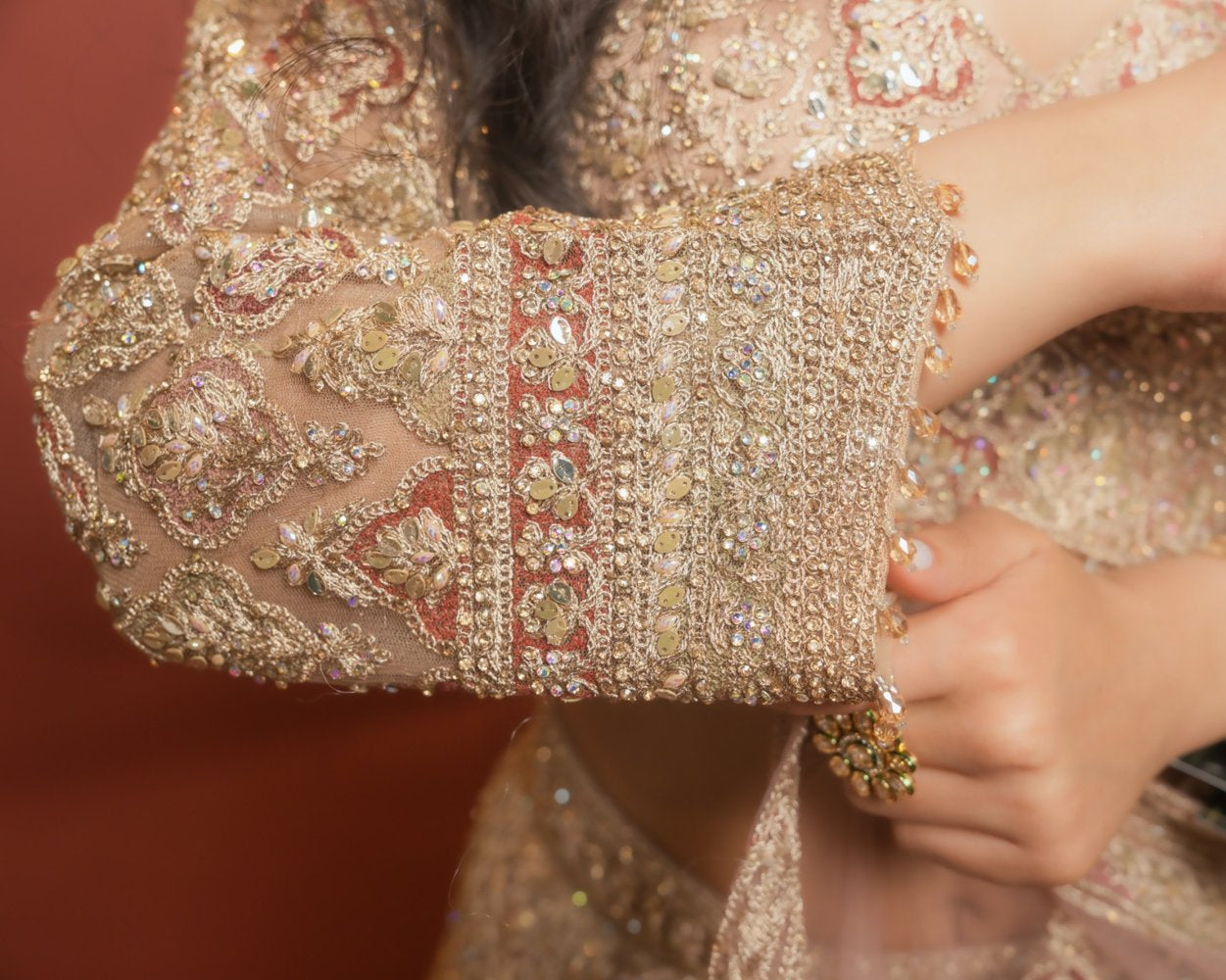 Regal Blush Pink Bridal Lehenga Set – Handcrafted Elegance