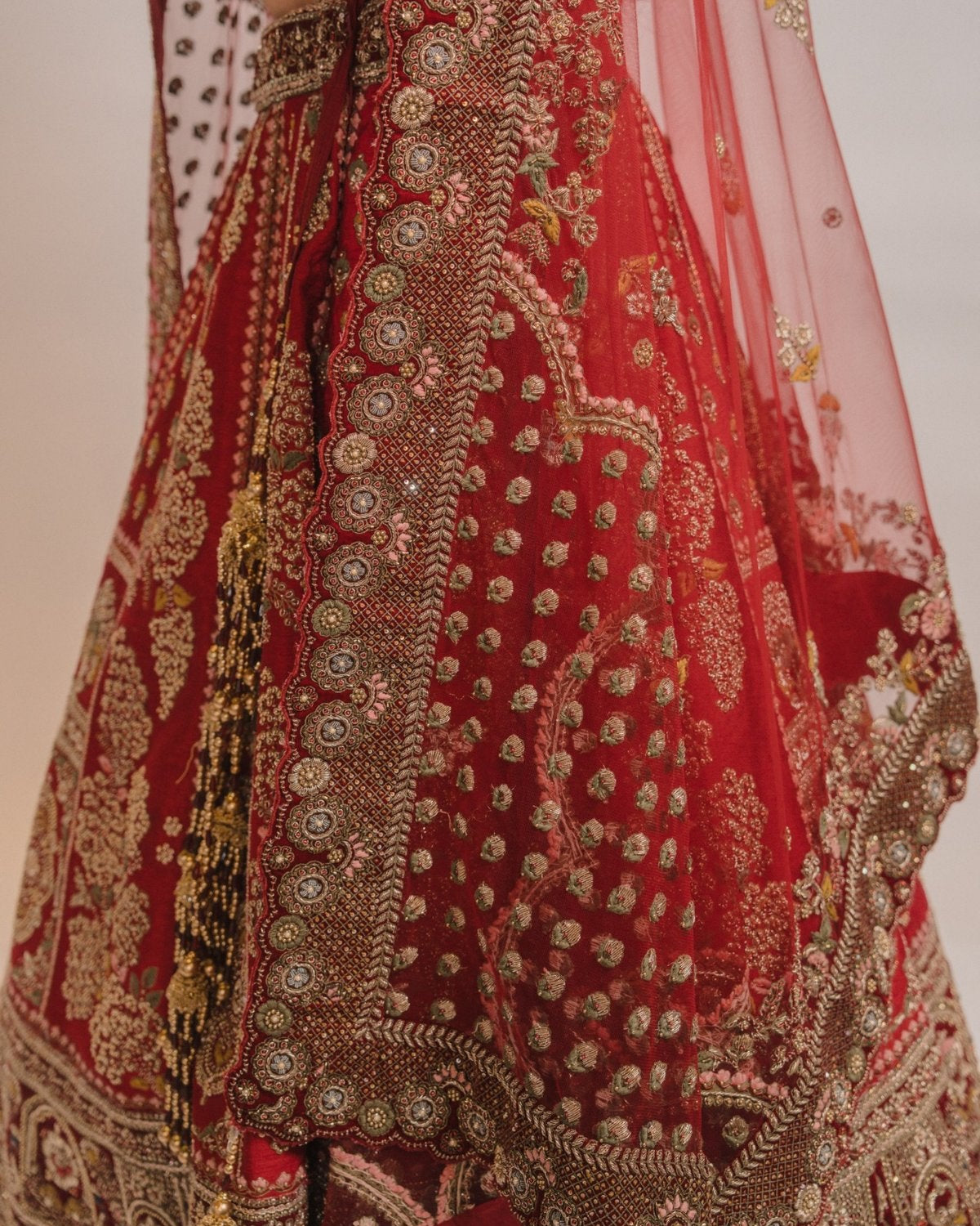 Crimson Heritage Zardosi Bridal Lehenga