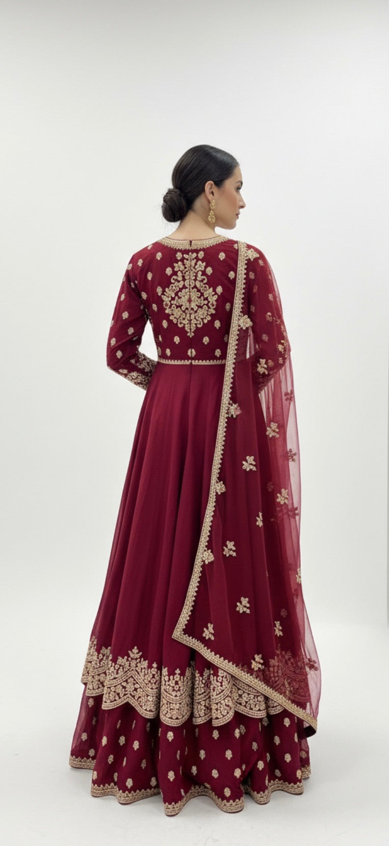 Anarkali with Golden Embroidery
