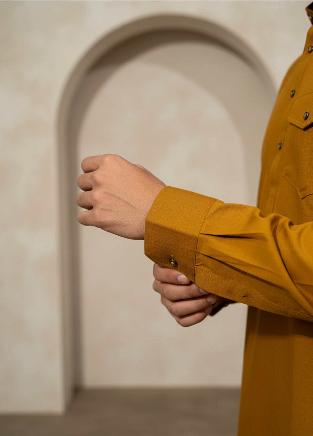 Mustard Yellow Classic Kurta Pajama Set for Men