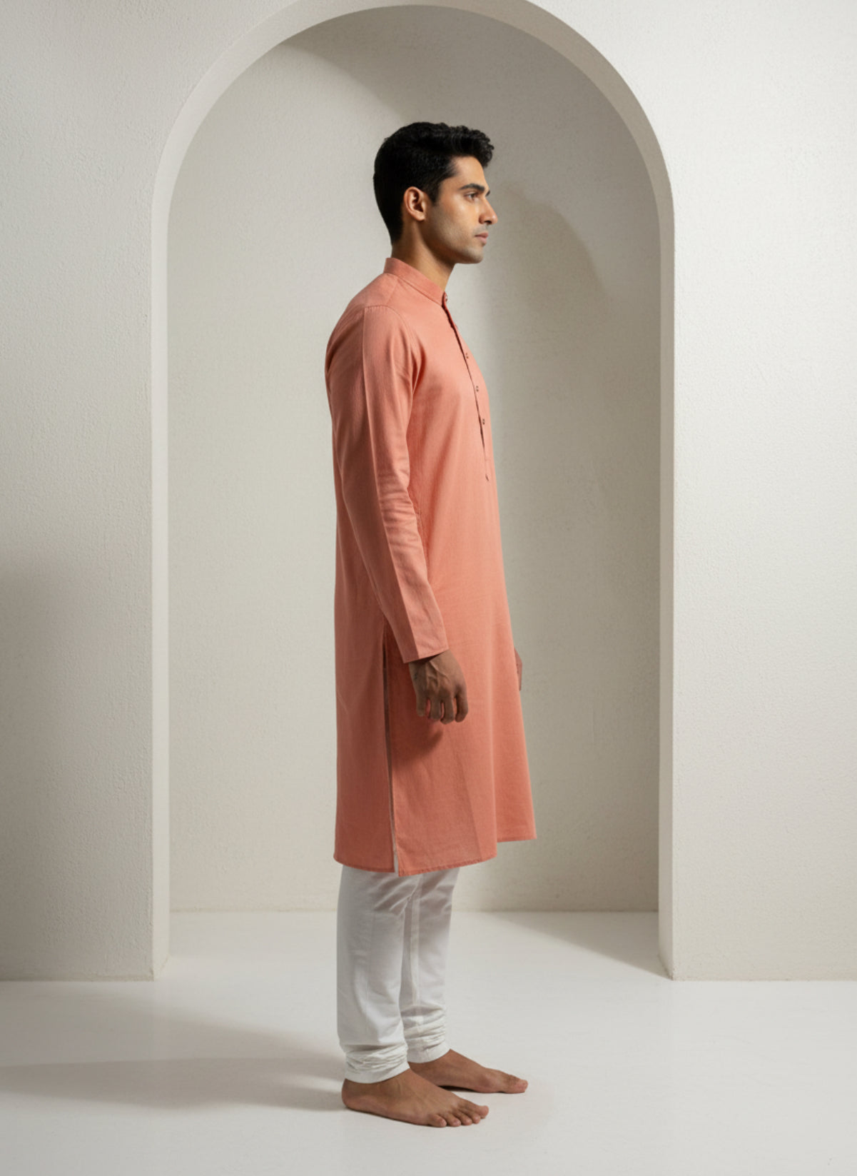 Men's Peach Kurta Pajama