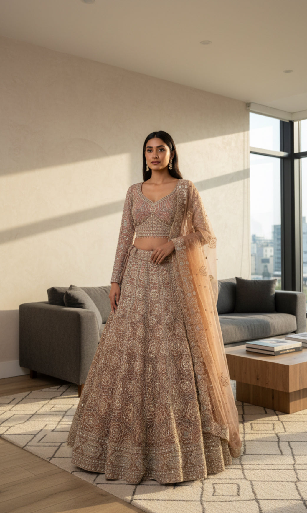 Embroidered lehenga set