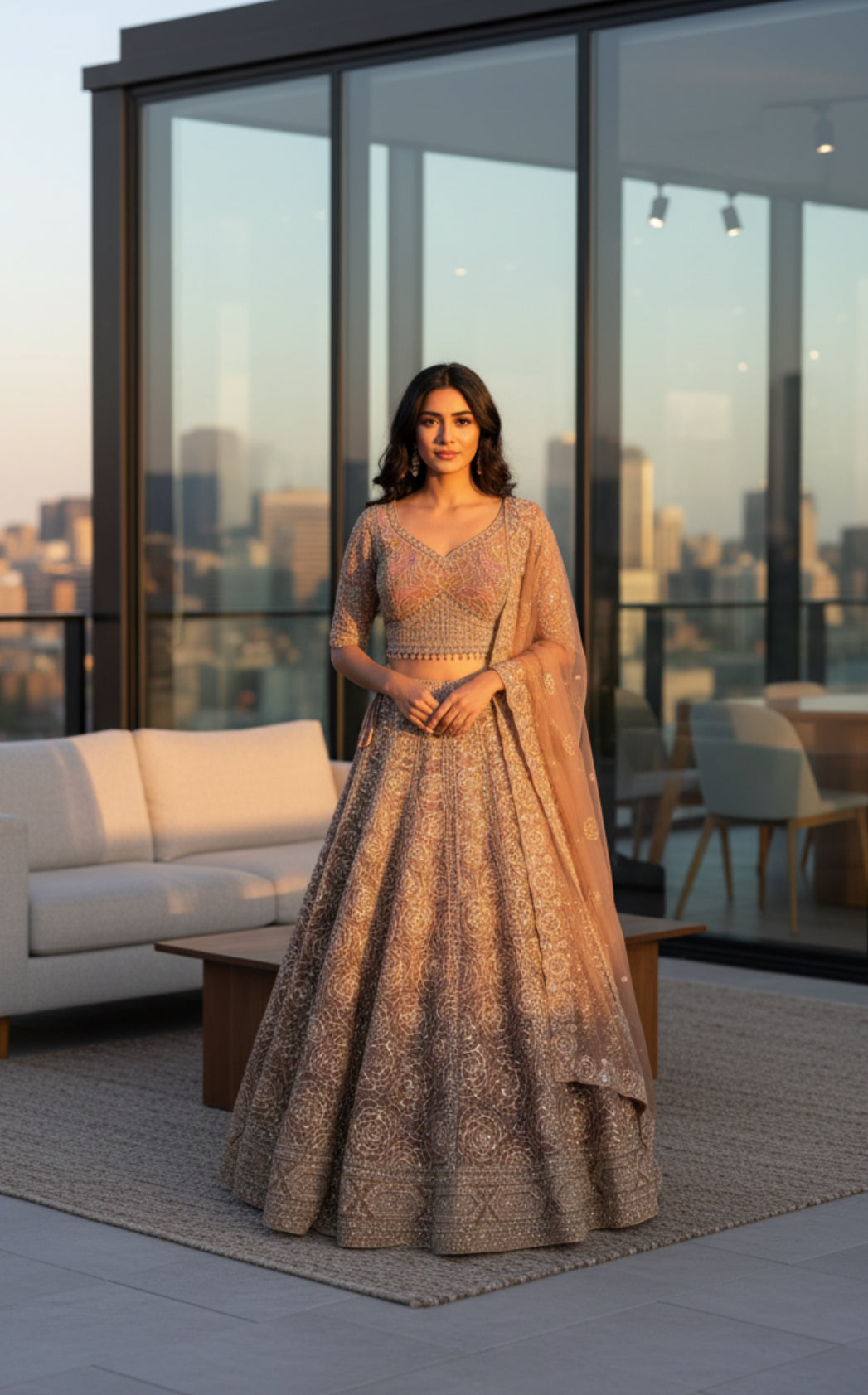 Embroidered lehenga set
