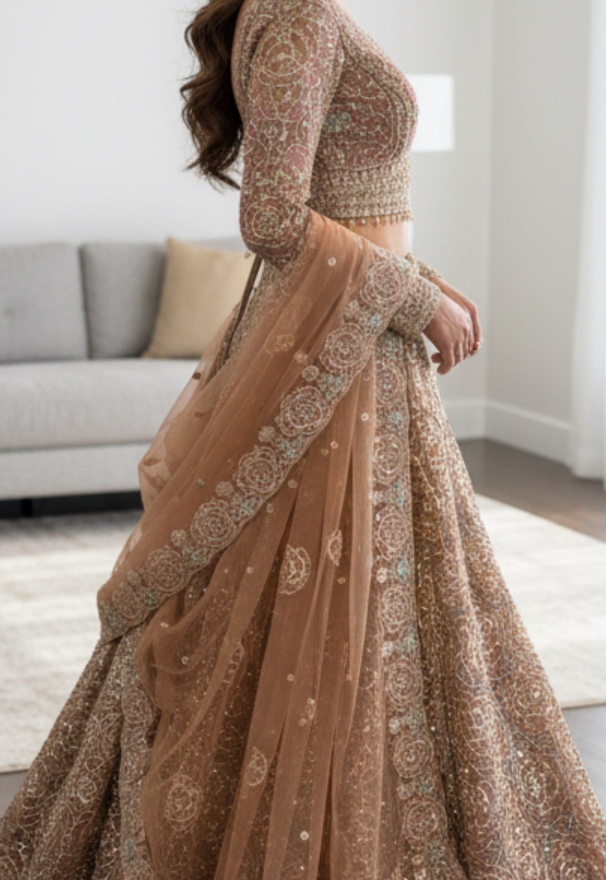Embroidered lehenga set