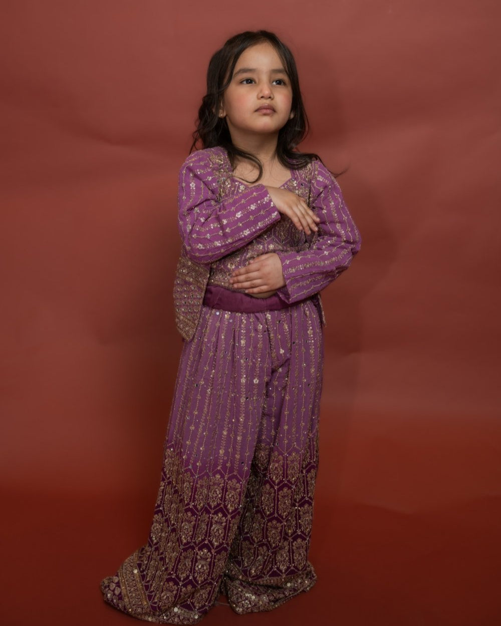 Lilac Dream Kids Sharara Set